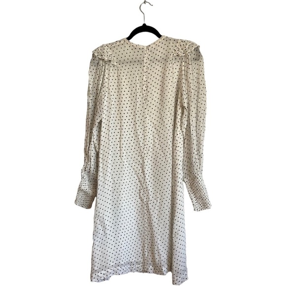 GANNI White Polka Dot Ruffle Dress - Picture 2 of 8